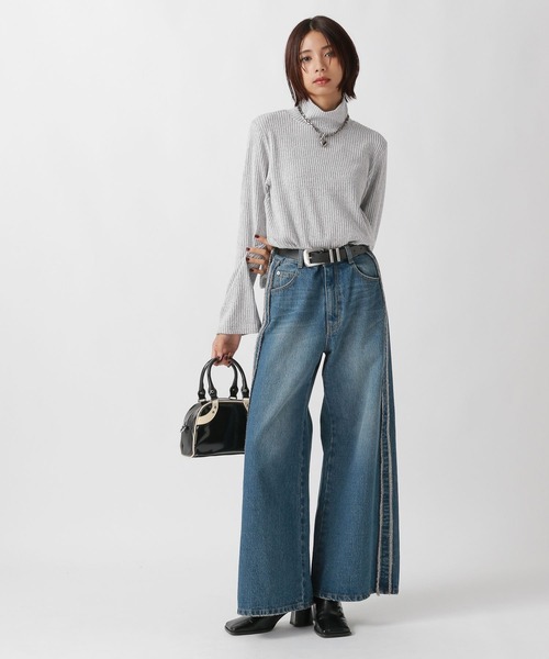 PAGEBOY(ページボーイ)の「フラッフィーテレコハイネック(Tシャツ/カットソー・レディース・ライトグリーン/ブラック/グレー/グリーン系その他・FREE)」の9枚目の写真