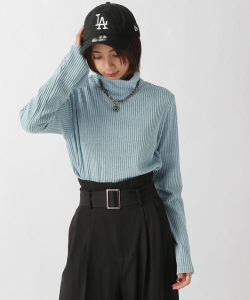 PAGEBOY(ページボーイ)の「フラッフィーテレコハイネック(Tシャツ/カットソー・レディース・ライトグリーン/ブラック/グレー/グリーン系その他・FREE)」の18枚目の写真