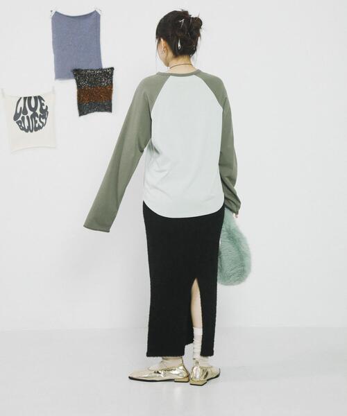 セール】『別注』さらさ×SENSE OF PLACE ラメシャギーニットスカート