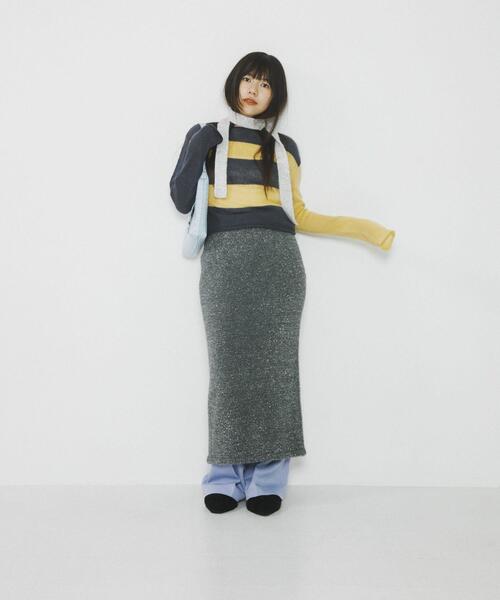 つばるき 10/13Mサイズ LLL LABフローラルニットスカート つばるき 10