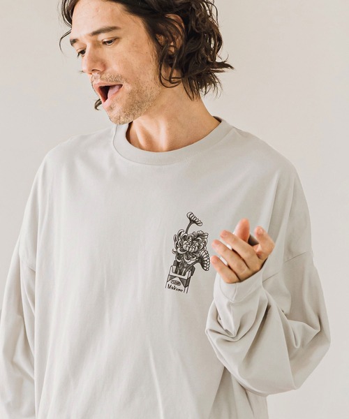 Noko TATOO タトュー　アートプリント　Tシャツ　XL ベージュ Noko TATOO タトュー アートプリント Tシャツ XL ベージュ Noko