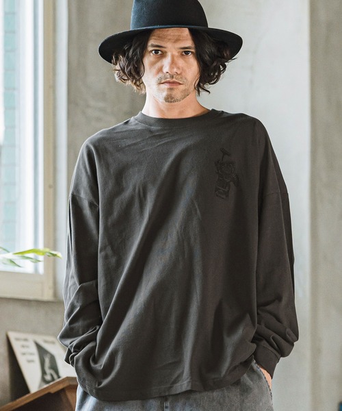 CAMBIO(カンビオ)の「mlt4923- SnakeタトゥープリントロンT(Tシャツ/カットソー・メンズ・ホワイト/霜降りグレー/スミクロ・S/M/L/XL)」の16枚目の写真