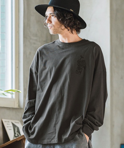 CAMBIO(カンビオ)の「mlt4923- SnakeタトゥープリントロンT(Tシャツ/カットソー・メンズ・ホワイト/霜降りグレー/スミクロ・S/M/L/XL)」の17枚目の写真