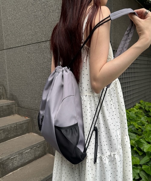 【即購入可】ZAINETTO イントレチャート リュック型メッシュバッグ 即購入可】ZAINETTO イントレチャート リュック型メッシュバッグ