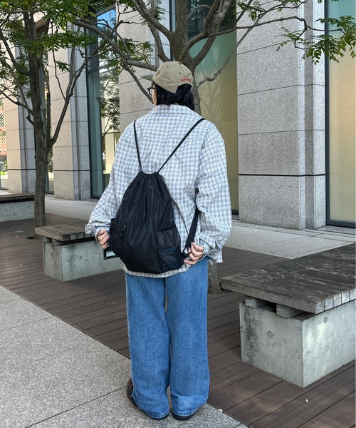 kutir（クティール）の「kutirlune／メッシュポケットナップサック　バックパック（バックパック/リュック・レディース・ライトグレー/ブラック・FREE）」の20枚目の写真