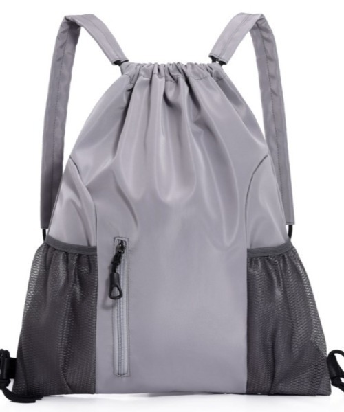 kutir（クティール）の「kutirlune／メッシュポケットナップサック　バックパック（バックパック/リュック・レディース・ライトグレー/ブラック・FREE）」の3枚目の写真