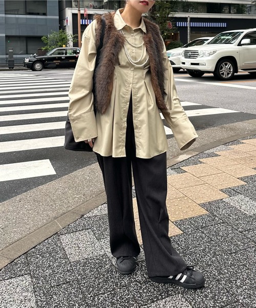 archives(アルシーヴ)の「【Ltd.】FAKE FUR VEST(ベスト・レディース・ベージュ/ブラウン・MEDIUM)」の15枚目の写真