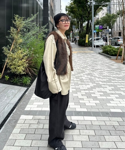 archives(アルシーヴ)の「【Ltd.】FAKE FUR VEST(ベスト・レディース・ベージュ/ブラウン・MEDIUM)」の9枚目の写真