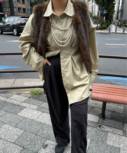 archives(アルシーヴ)の「【Ltd.】FAKE FUR VEST(ベスト・レディース・ベージュ/ブラウン・MEDIUM)」の12枚目の写真