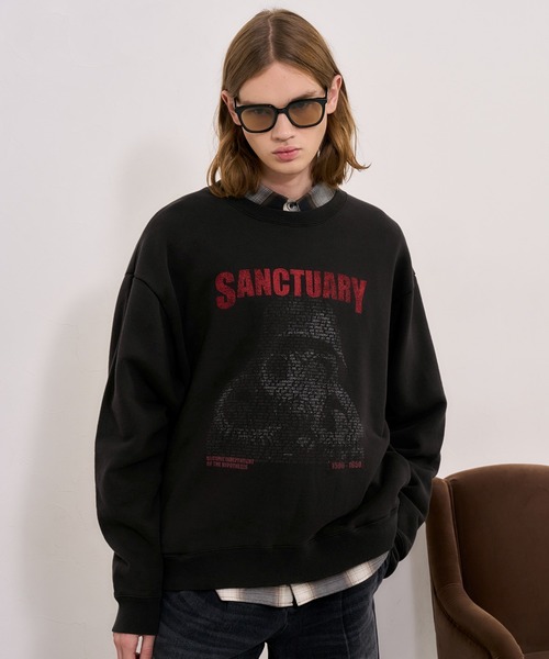 セール】【BLAYMORE】Vintage Sweat Design Pullover / 水素ウォッシュ