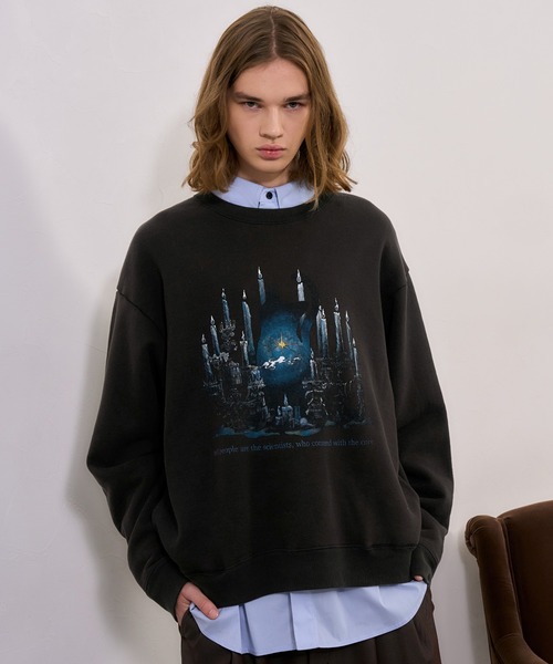 セール】【BLAYMORE】Vintage Sweat Design Pullover / 水素ウォッシュ