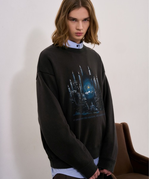 セール】【BLAYMORE】Vintage Sweat Design Pullover / 水素ウォッシュ