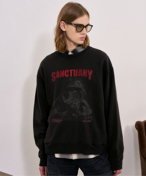 セール】【BLAYMORE】Vintage Sweat Design Pullover / 水素ウォッシュ