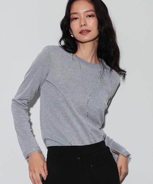 【セール】ラメリブカットソートップス（Tシャツ/カットソー）｜GALLEST（ギャレスト）