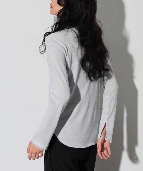 GALLEST(ギャレスト)の「◆ラメリブカットソートップス(Tシャツ/カットソー・レディース・ブラック/グレー/オフホワイト・38)」の18枚目の写真
