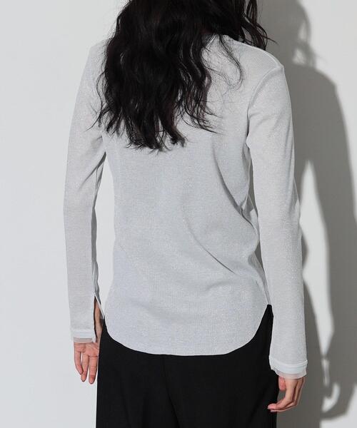 GALLEST(ギャレスト)の「◆ラメリブカットソートップス(Tシャツ/カットソー・レディース・ブラック/グレー/オフホワイト・38)」の19枚目の写真