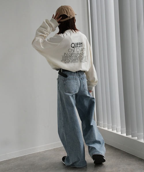 CORPUS　SELECT（コーパストーキョー）の「【QUEEN/クイーン】フォトツアー カスレプリント ラグラン ロングスリーブTシャツ（Tシャツ/カットソー・メンズ・チャコール/オフホワイト/ホワイト系その他・LL/M/L）」の21枚目の写真