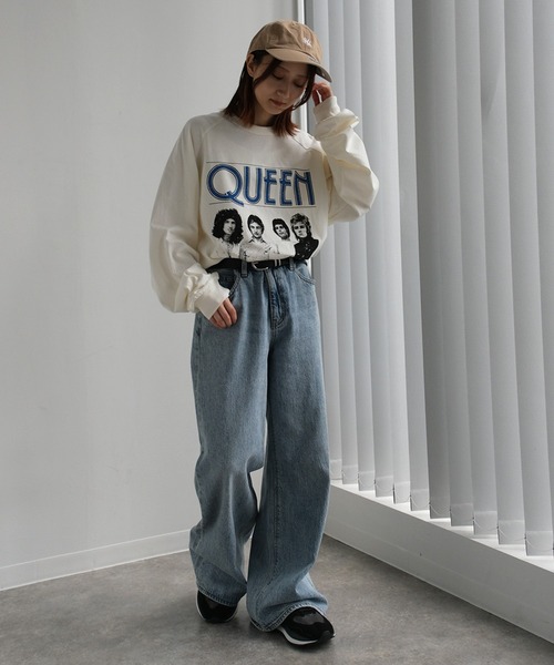 CORPUS　SELECT（コーパストーキョー）の「【QUEEN/クイーン】フォトツアー カスレプリント ラグラン ロングスリーブTシャツ（Tシャツ/カットソー・メンズ・チャコール/オフホワイト/ホワイト系その他・LL/M/L）」の22枚目の写真