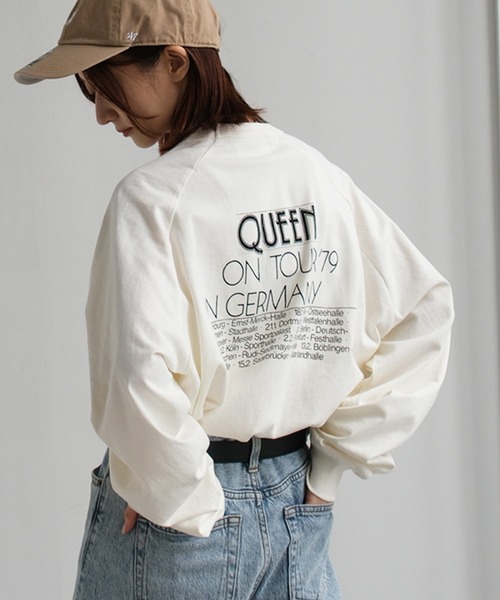 CORPUS　SELECT（コーパストーキョー）の「【QUEEN/クイーン】フォトツアー カスレプリント ラグラン ロングスリーブTシャツ（Tシャツ/カットソー・メンズ・チャコール/オフホワイト/ホワイト系その他・LL/M/L）」の20枚目の写真