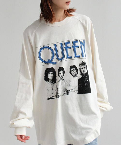 CORPUS　SELECT（コーパストーキョー）の「【QUEEN/クイーン】フォトツアー カスレプリント ラグラン ロングスリーブTシャツ（Tシャツ/カットソー・メンズ・チャコール/オフホワイト/ホワイト系その他・LL/M/L）」の16枚目の写真