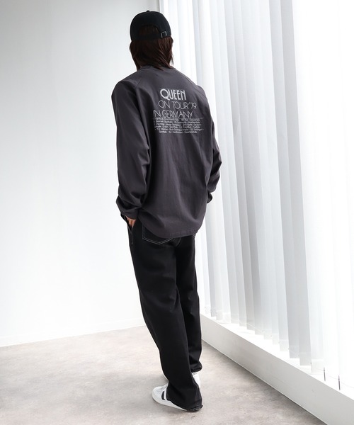 CORPUS　SELECT（コーパストーキョー）の「【QUEEN/クイーン】フォトツアー カスレプリント ラグラン ロングスリーブTシャツ（Tシャツ/カットソー・メンズ・チャコール/オフホワイト/ホワイト系その他・LL/M/L）」の10枚目の写真