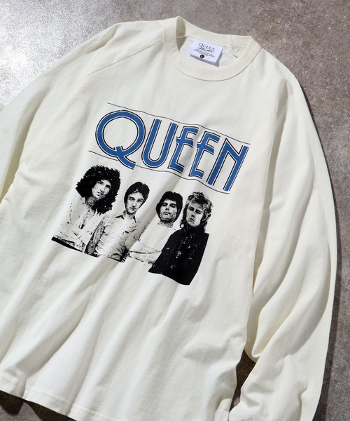 CORPUS　SELECT（コーパストーキョー）の「【QUEEN/クイーン】フォトツアー カスレプリント ラグラン ロングスリーブTシャツ（Tシャツ/カットソー・メンズ・チャコール/オフホワイト/ホワイト系その他・LL/M/L）」の15枚目の写真