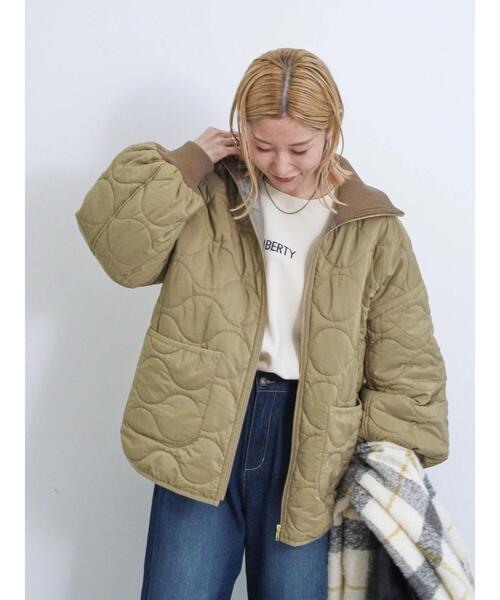 Samansa Mos2 blue（サマンサモスモスブルー）の「リブハイネック