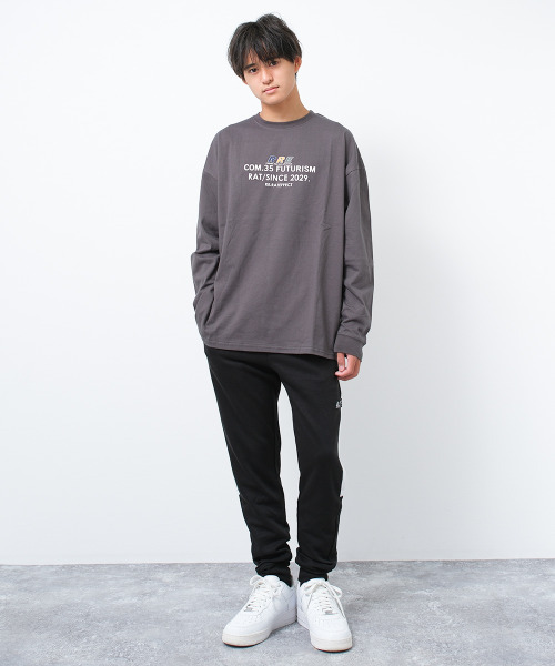 RAT EFFECT(ラットエフェクト)の「【裏起毛】サイドライン配色スウェットパンツ(スウェットパンツ・キッズ・ブラック/チャコールグレー/杢グレー・130/140/150/170/160)」の4枚目の写真
