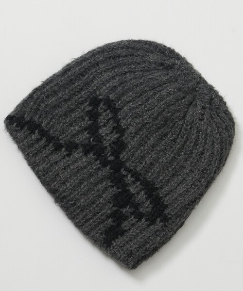 Firsthand(ファーストハンド)の「Firsthand/ファーストハンド リボンニットキャップ(ニットキャップ/ビーニー・レディース・チャコールグレー/オフホワイト/ピンク・ONE SIZE)」の5枚目の写真