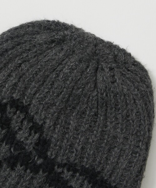 Firsthand(ファーストハンド)の「Firsthand/ファーストハンド リボンニットキャップ(ニットキャップ/ビーニー・レディース・チャコールグレー/オフホワイト/ピンク・ONE SIZE)」の7枚目の写真