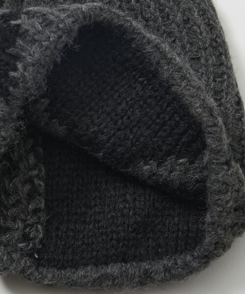 Firsthand(ファーストハンド)の「Firsthand/ファーストハンド リボンニットキャップ(ニットキャップ/ビーニー・レディース・チャコールグレー/オフホワイト/ピンク・ONE SIZE)」の9枚目の写真