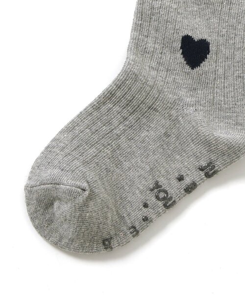 BREEZE（ブリーズ）の「サイドラインハートタイツ（タイツ/ストッキング・キッズ・レッド/グレー/アイボリー・80/100/120/140）」の5枚目の写真