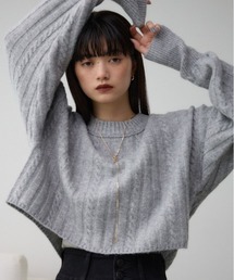 AZUL by moussy | ショートケーブルニットトップス(ニット/セーター)