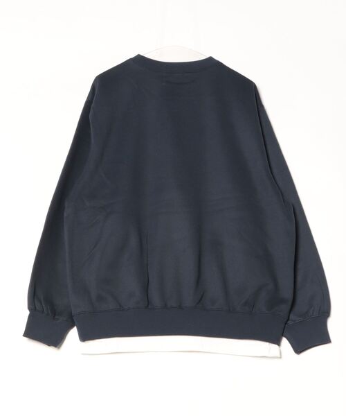 younger song(ヤンガーソング)の「bi-color layerd sweat(スウェット・メンズ・ネイビー×ホワイト/オートミール/ブラウン・MEDIUM/LARGE)」の10枚目の写真