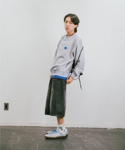 younger song(ヤンガーソング)の「bi-color layerd sweat(スウェット・メンズ・ネイビー×ホワイト/オートミール/ブラウン・MEDIUM/LARGE)」の6枚目の写真