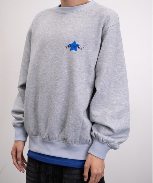 younger song(ヤンガーソング)の「bi-color layerd sweat(スウェット・メンズ・ネイビー×ホワイト/オートミール/ブラウン・MEDIUM/LARGE)」の11枚目の写真