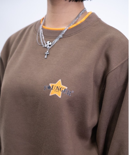 younger song(ヤンガーソング)の「bi-color layerd sweat(スウェット・メンズ・ネイビー×ホワイト/オートミール/ブラウン・MEDIUM/LARGE)」の18枚目の写真
