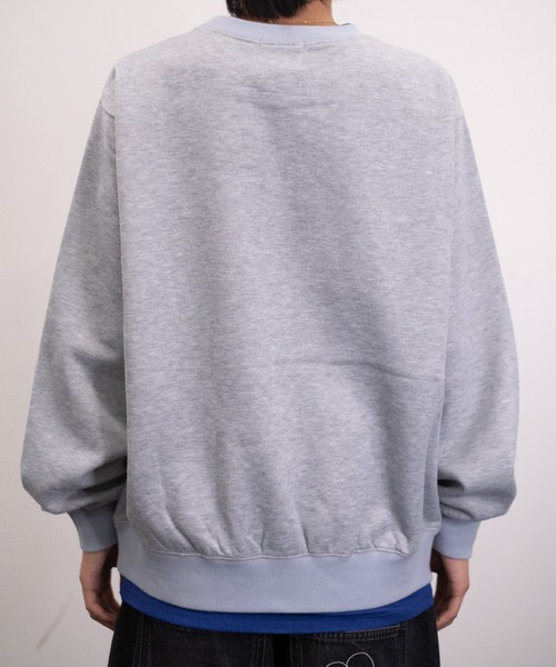 younger song(ヤンガーソング)の「bi-color layerd sweat(スウェット・メンズ・ネイビー×ホワイト/オートミール/ブラウン・MEDIUM/LARGE)」の12枚目の写真
