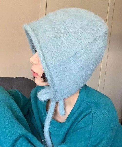 VIBGYOR Women（ヴィブジョー　ウィメン）の「【urge select】シャギー フライト ニットキャップ【10色展開】（ニットキャップ/ビーニー・レディース・ベビーピンク/ライトブルー/ブラック/アイボリー/レッド/グリーン/ホワイト/チャコール/ブルー/ブラウン・FREE）」の11枚目の写真