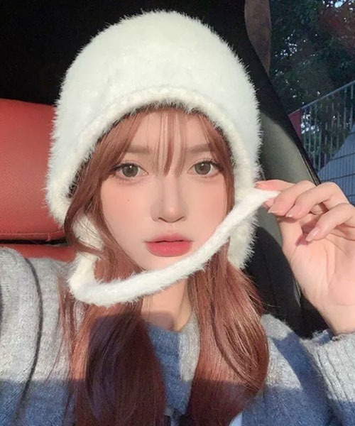 VIBGYOR Women（ヴィブジョー　ウィメン）の「【urge select】シャギー フライト ニットキャップ【10色展開】（ニットキャップ/ビーニー・レディース・ベビーピンク/ライトブルー/ブラック/アイボリー/レッド/グリーン/ホワイト/チャコール/ブルー/ブラウン・FREE）」の15枚目の写真