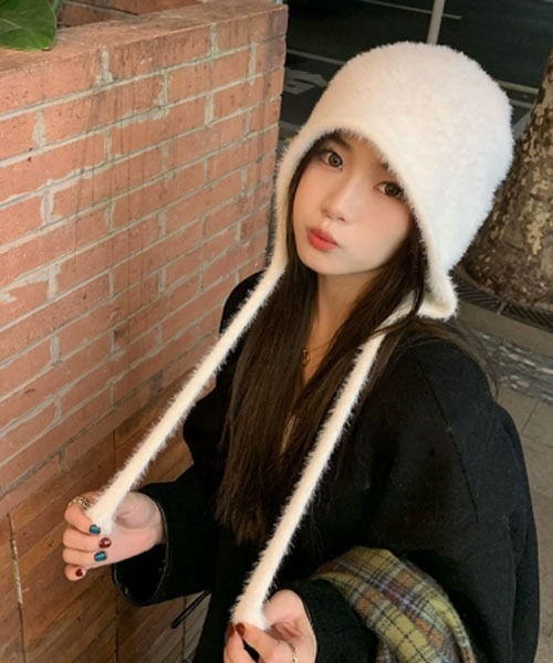 VIBGYOR Women（ヴィブジョー　ウィメン）の「【urge select】シャギー フライト ニットキャップ【10色展開】（ニットキャップ/ビーニー・レディース・ベビーピンク/ライトブルー/ブラック/アイボリー/レッド/グリーン/ホワイト/チャコール/ブルー/ブラウン・FREE）」の18枚目の写真