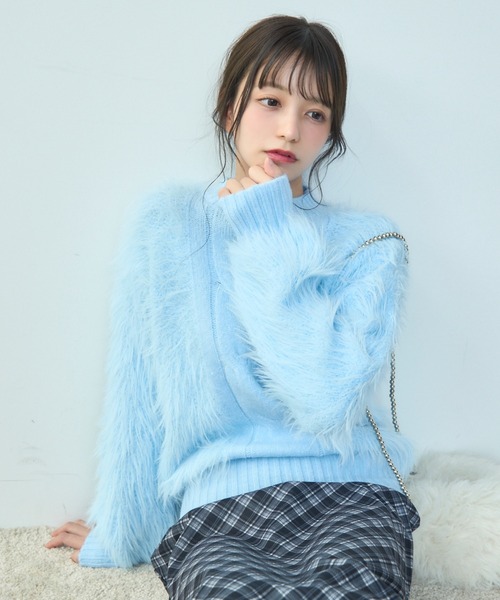 SEFR★SSENSE限定モデル★フェイクレザーパンツ★ネイビー★ニット SEFR☆SSENSE限定モデル☆フェイクレザーパンツ☆ネイビー☆ニット