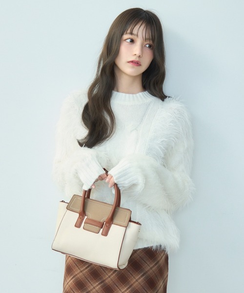 ココディール パフスリーブフェザーニットトップス ラメフェザーパフスリーブニット｜PETAL ONLINE（ペタルオンライン）