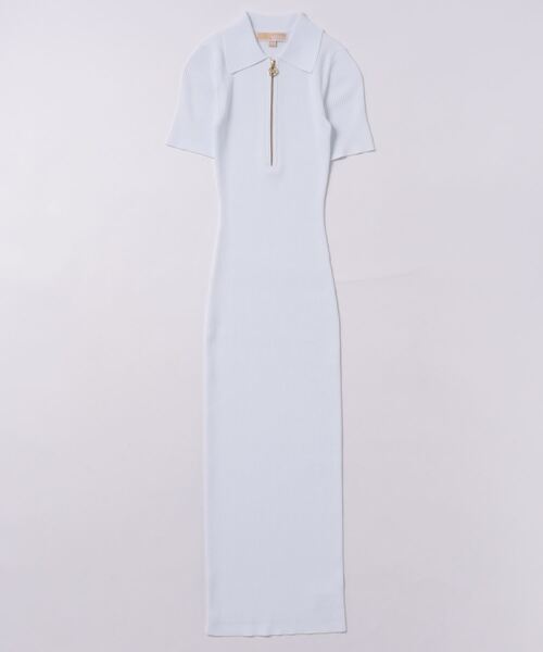 【新品・未使用】【MICHAEL KORS】シャツワンピース★ミディドレス／S MICHAEL KORS（マイケルコース）の「ジップ ポロ ミディ ドレス