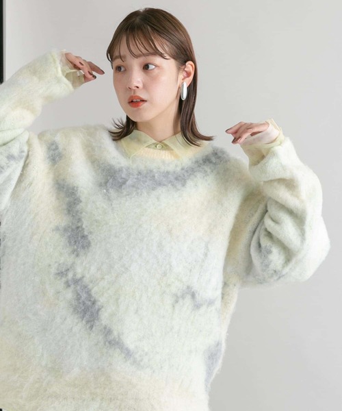 シャギーニット CIYOT-シヨウト-】スムースシャギーニット ルーズプルオーバー