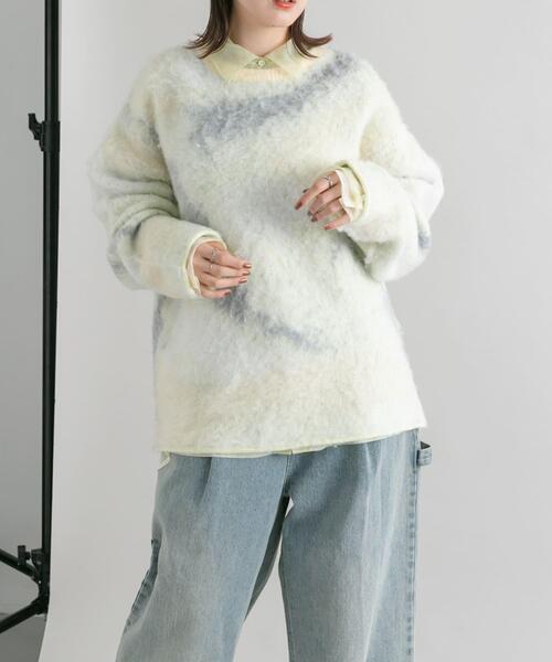 KBF（ケイビーエフ）の「ギャラクシーシャギーニット（ニット/セーター・レディース・グリーン系その他/ブルー系その他/オレンジ系その他・ONE）」の10枚目の写真