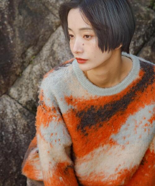 KBF（ケイビーエフ）の「ギャラクシーシャギーニット（ニット/セーター・レディース・グリーン系その他/ブルー系その他/オレンジ系その他・ONE）」の18枚目の写真