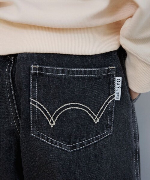 EDWIN(エドウィン)の「【Ou? by EDWIN】タック入りデニムワイドパンツ(デニムパンツ・キッズ・ブルー/チャコールグレー・130/110/120/150/140/90/100)」の7枚目の写真
