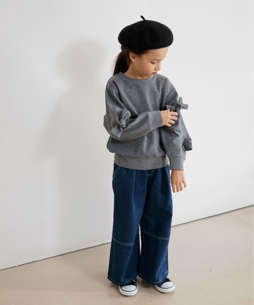 EDWIN(エドウィン)の「【Ou? by EDWIN】タック入りデニムワイドパンツ(デニムパンツ・キッズ・ブルー/チャコールグレー・130/110/120/150/140/90/100)」の17枚目の写真