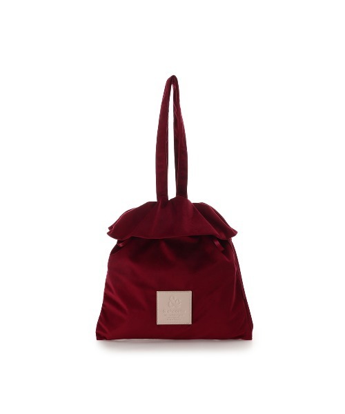 & chouette（アンドシュエット）の「ベロア調 巾着トートバッグ（トートバッグ・レディース・オレンジ/グリーン/ワインレッド/ピンク/ライトブルー/グレー/オフホワイト・FREE）」の7枚目の写真